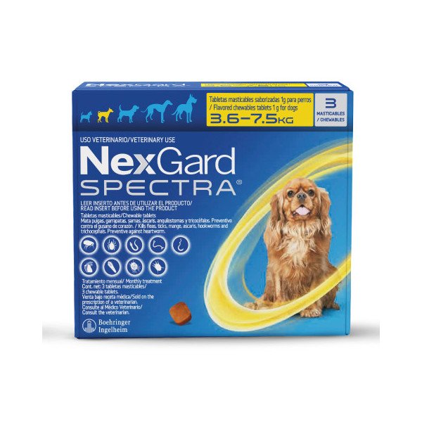 NEXGARD SPECTRA 3,6 A 7,5 KG 18.75 MG