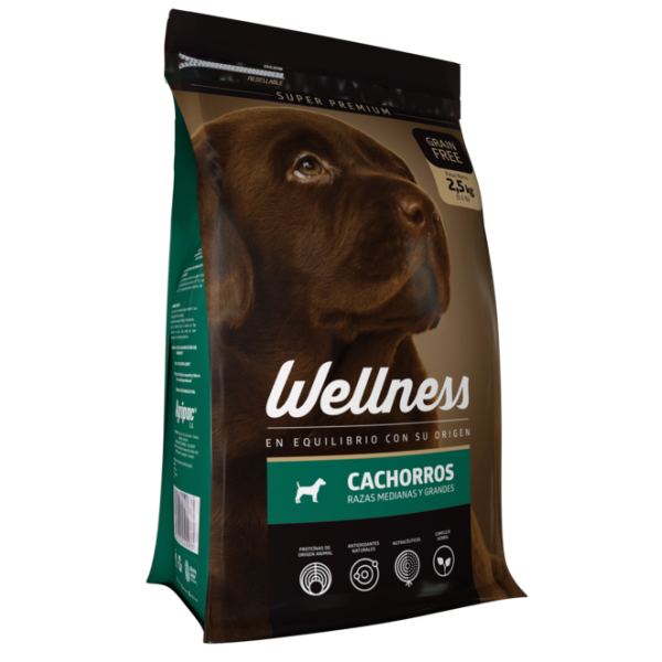 WELLNESS PERRO CACHORRO RAZA MEDIANA GRANDE