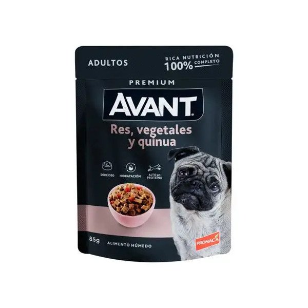 AVANT POUCH ADULTO CARNE, VEGETALES Y QUINUA 0.85 GR
