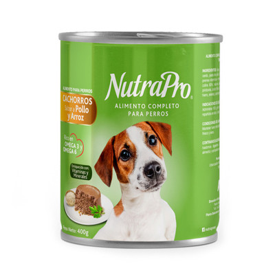 NUTRAPRO LATAS PERRO CACHORRO POLLO/ARROZ 170G / Mundo Magico de la Mascota