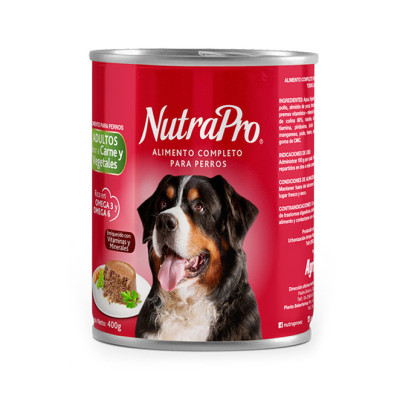 NUTRAPRO LATAS PERRO ADULTO CARNE/VEG 170G / Mundo Magico de la Mascota