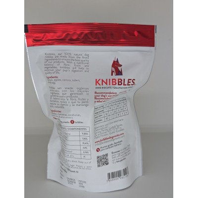 GALLETAS KNIBBLES MANZANA Y ZANAHORIA 180GR. ROJA