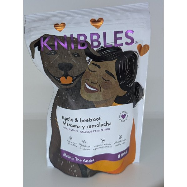 GALLETAS KNIBBLES MANZANA Y REMOLACHA 180GR. LILA