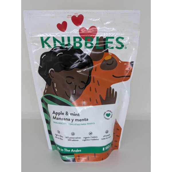 GALLETAS KNIBBLES MANZANA Y MENTA 180GR. VERDE