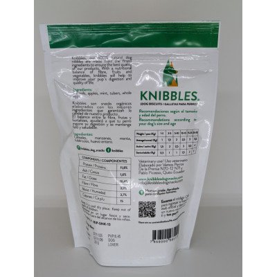 GALLETAS KNIBBLES MANZANA Y MENTA 180GR. VERDE