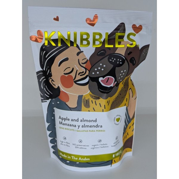 GALLETAS KNIBBLES MANZANA Y ALMENDRA 180GR