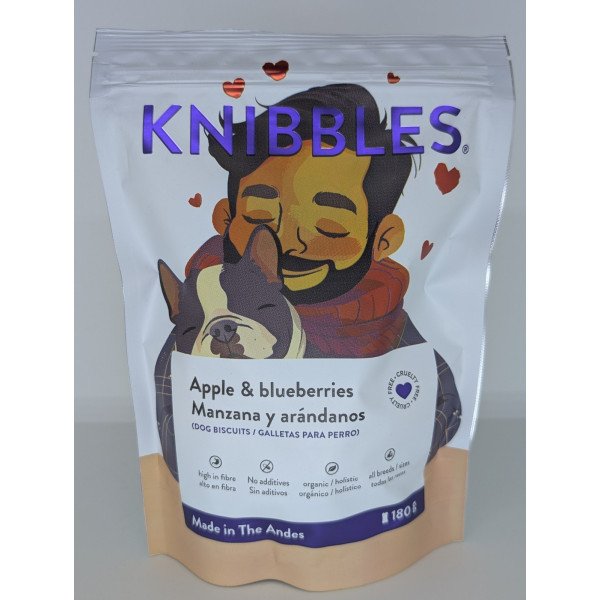 GALLETAS KNIBBLES MANZANA Y ARANDANOS 180GR