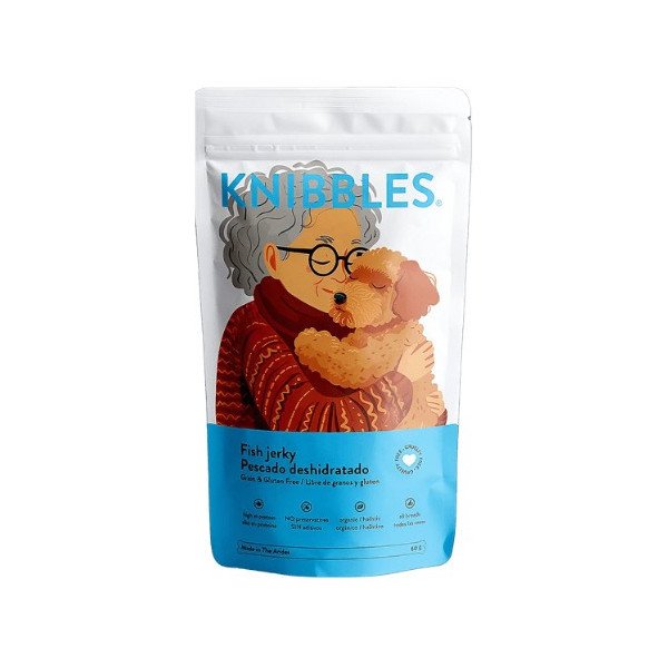 KNIBBLES JERKY PESCADO Y CURCUMA 60GR