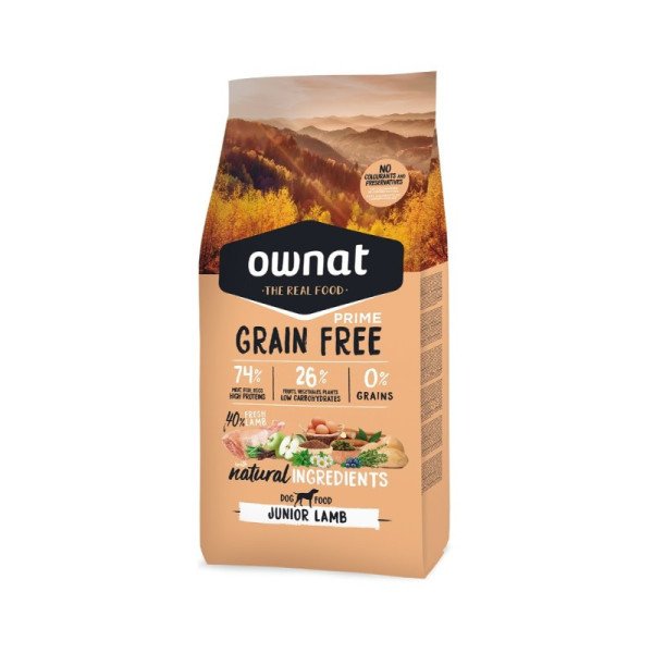 OWNAT PERRO JUNIOR GRAIN FREE CORDERO