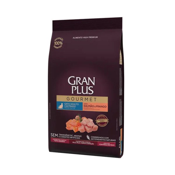 GRAN PLUS GOURMET GATO ADULTO CASTRADO SALMÓN Y POLLO