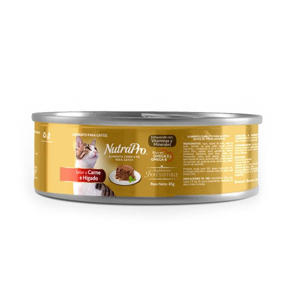 NUTRAPRO GATO LATA CARNE E HIGADO 0.85 GR