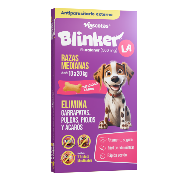 BLINKER LA RAZA MEDIANA DE 10 A 20 KG 500MG