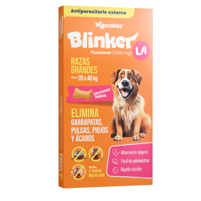 BLINKER LA RAZA GRANDE DE 20 A 40 KG 1000MG/Mundo Mágico de la Mascota