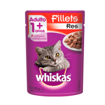 WHISKAS POUCH ADULTO CARNE 85GR