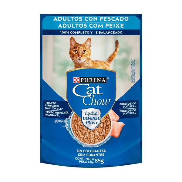 CAT CHOW POUCH PESCADO GATO ADULTO 0.85GR